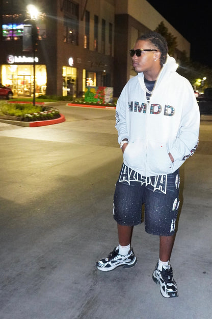 Streetwear Rhinestone Jorts