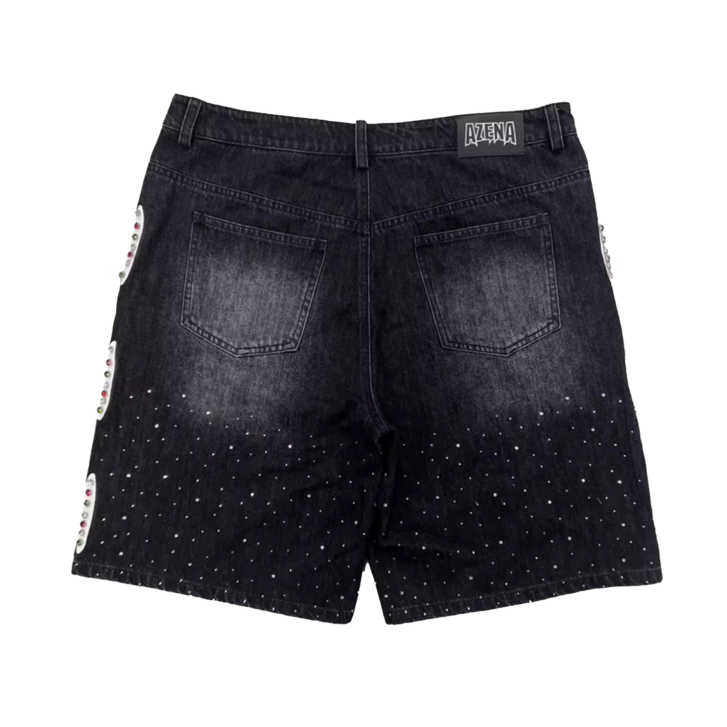 Streetwear Rhinestone Jorts