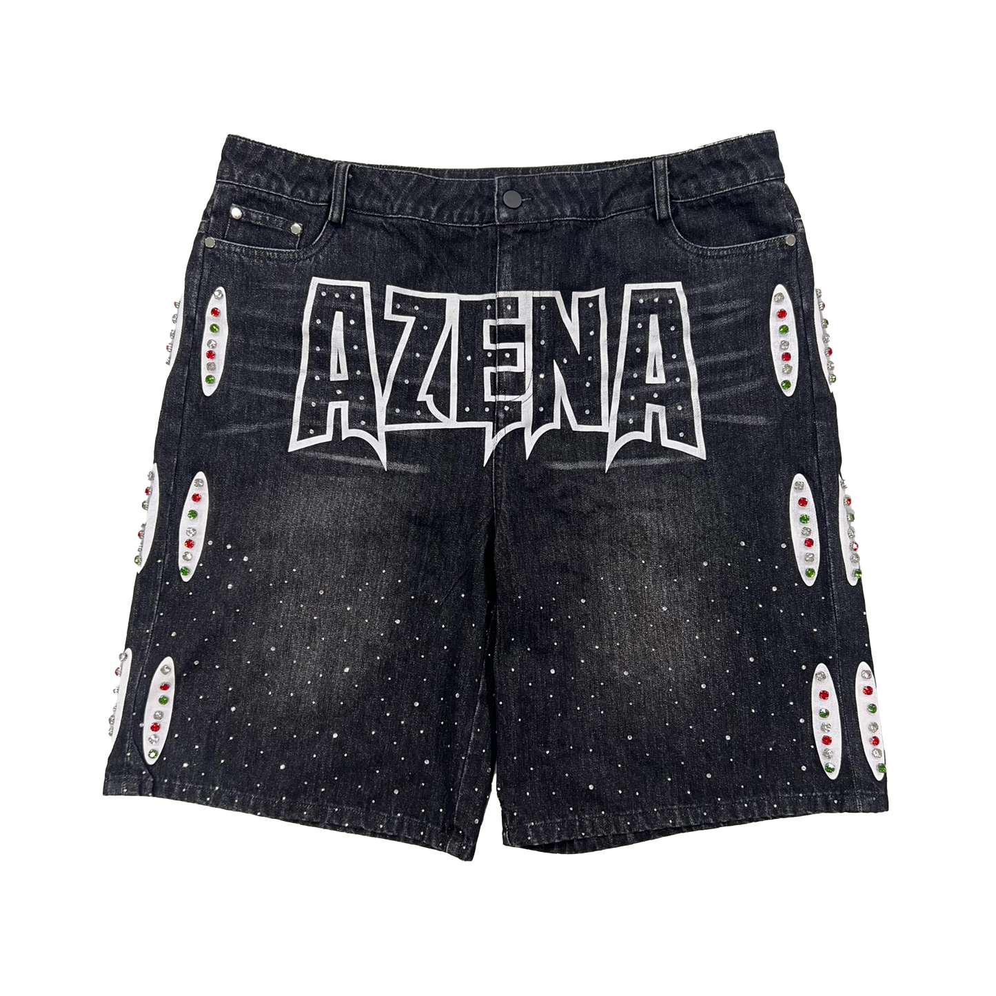 Streetwear Rhinestone Jorts