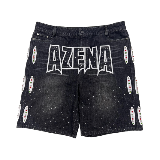 Streetwear Rhinestone Jorts